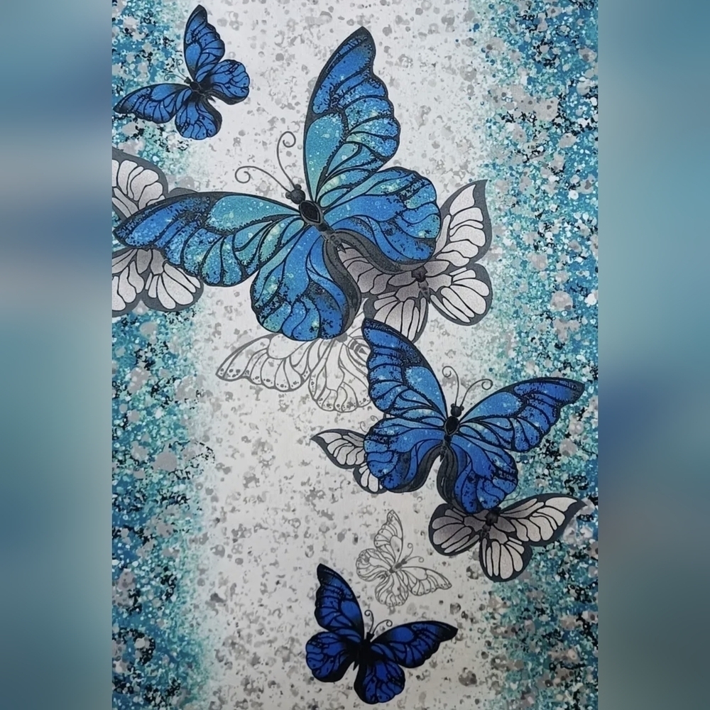 Cutout Butterfly Print Halter Neck Top, Casual Summer Sleeveless Top, T1W - Picture 3 of 8